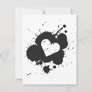 Invitation Modèle d'invitation (mariage) Splatter Heart 1