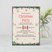 Invitation Modèle d'invitation moderne pour une fête de Noël (Debout devant)