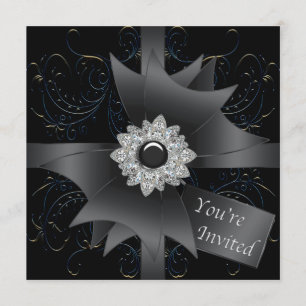 Invitation Modèle d'invitation noir pour toutes occasions