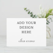 Invitation Modèle d'invitation paysage 5 x 7 vierge (Debout devant)