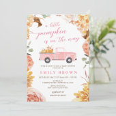 Invitation Modèle d'invitation pour Baby Shower Little Pumpki (Debout devant)