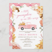 Invitation Modèle d'invitation pour Baby Shower Little Pumpki (Devant / Derrière)