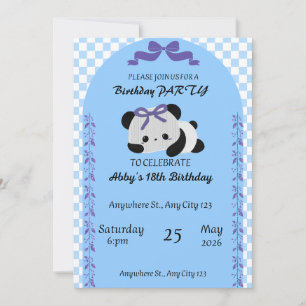 Invitation Modèle d'invitation pour Baby Shower Panda Mignon
