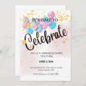 INVITATION MODELE D'INVITATION POUR CÉLÉBRER IL EST TEMPS (Devant / Derrière)