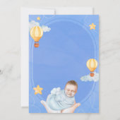 Invitation Modèle d'invitation pour fête de bébé garçon avec (Dos)