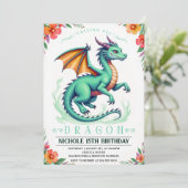 Invitation Modèle d'invitation pour l'anniversaire du Dragon  (Debout devant)