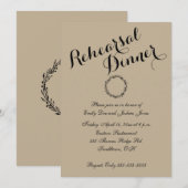 Invitation Modèle d'invitation pour le dîner de répétition de (Devant / Derrière)