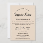 Invitation Modèle d'invitation pour le Seder de Pâque avec ph (Dos)