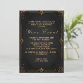 Invitation Modèle d'invitation pour soirée de gala de luxe (Debout devant)