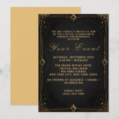 Invitation Modèle d'invitation pour soirée de gala de luxe (Devant / Derrière)