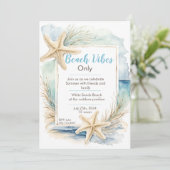 Invitation Modèle d'invitation pour Starfish Beach (Debout devant)