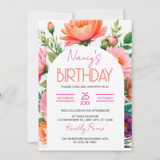 Invitation Modèle d'invitation pour un brunch d'anniversaire