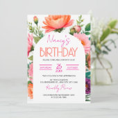 Invitation Modèle d'invitation pour un brunch d'anniversaire (Debout devant)