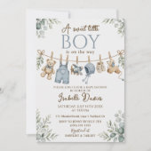 Invitation Modèle d'invitation pour une fête de bébé garçon (Devant)