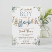 Invitation Modèle d'invitation pour une fête de bébé garçon (Debout devant)