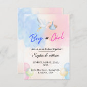 Invitation Modèle d'invitation pour une fête de révélation du (Devant / Derrière)