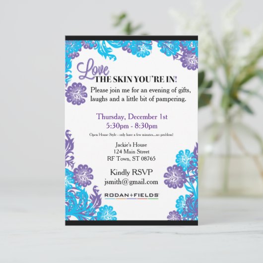 Invitation Modèle d'invitation Rodan + Fields (Debout devant)