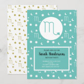 Invitation Modèle d'invitation signe zodiacal Scorpion eau  (Devant / Derrière)