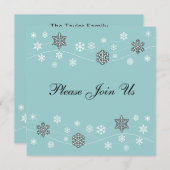 Invitation Modèle d'invitation Stylish Black Snowflakes (Devant / Derrière)