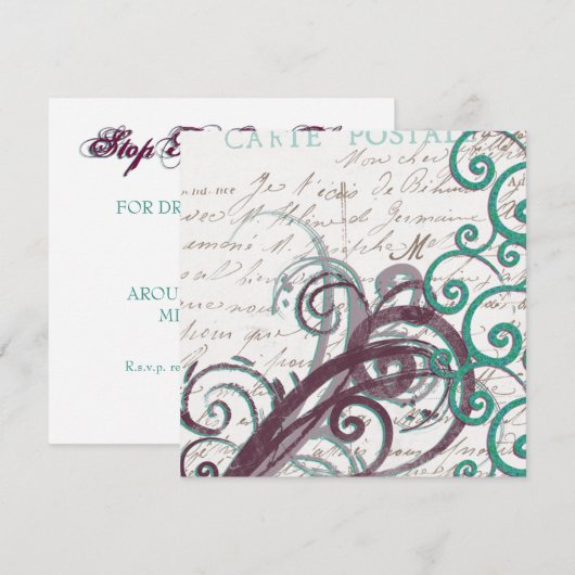 Invitation Modèle d'invitation tout usage (Devant / Derrière)