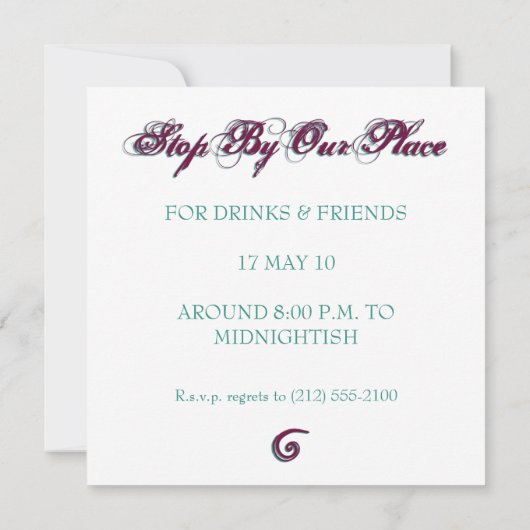 Invitation Modèle d'invitation tout usage (Dos)