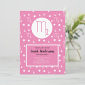 Invitation modèle d'invitation vierge signe du zodiaque terre (Debout devant)