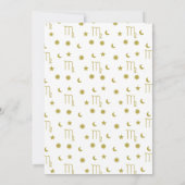 Invitation Modèle d'invitation Vierge signe terre zodiaque  (Dos)