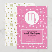 Invitation Modèle d'invitation Vierge signe terre zodiaque  (Devant / Derrière)