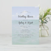 Invitation Modèle d'invitation Wedding shower Ocean Horizon (Debout devant)