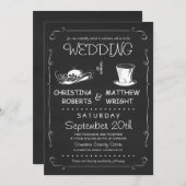 Invitation Modèle d'invitations de mariage de casquette (Devant / Derrière)