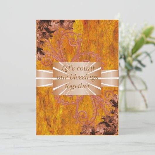 Invitation Modèle d'invitations de thanksgiving (Debout devant)