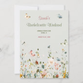 Invitation Modèle d'itinéraire de soirée de bachelorette aux  (Devant)