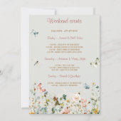 Invitation Modèle d'itinéraire de soirée de bachelorette aux  (Dos)