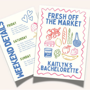 Invitation Modèle d'itinéraire pour une célibataire tout just