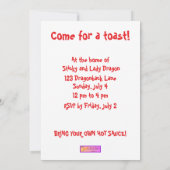 Invitation Modèle drôle fou d'invitations de partie de (Dos)