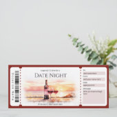 Invitation Modèle du billet cadeau de nuit de surprise (Debout devant)