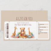 Invitation Modèle du bon de garde d'enfants surprise (Devant / Derrière)