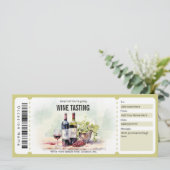 Invitation Modèle du certificat cadeau de dégustation de vin  (Debout devant)