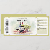 Invitation Modèle du certificat cadeau de dégustation de vin  (Devant / Derrière)