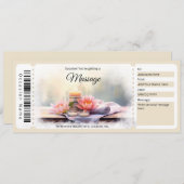 Invitation Modèle du certificat cadeau de massage surprise (Devant / Derrière)