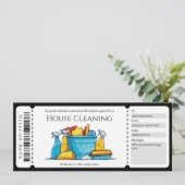 Invitation Modèle du certificat cadeau de nettoyage de maison (Debout devant)