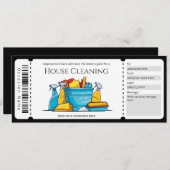 Invitation Modèle du certificat cadeau de nettoyage de maison (Devant / Derrière)