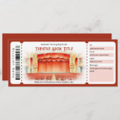 Invitation Modèle du certificat cadeau de surprise Theatre (Devant / Derrière)