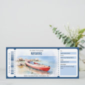 Invitation Modèle du certificat cadeau Surprise Kayaking (Debout devant)