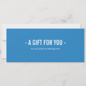 Invitation Modèle du chèque-cadeau surprise Skiing (Dos)