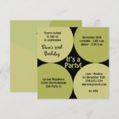 Invitation Modèle du Dîner d'anniversaire (Devant / Derrière)