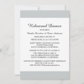 Invitation Modèle du dîner de répétition (Devant)