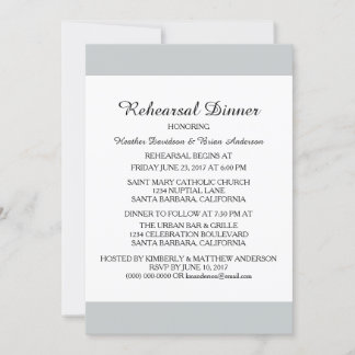 Invitation Modèle du dîner de répétition