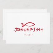 Invitation Modèle du logo Jesus FISH (Devant / Derrière)
