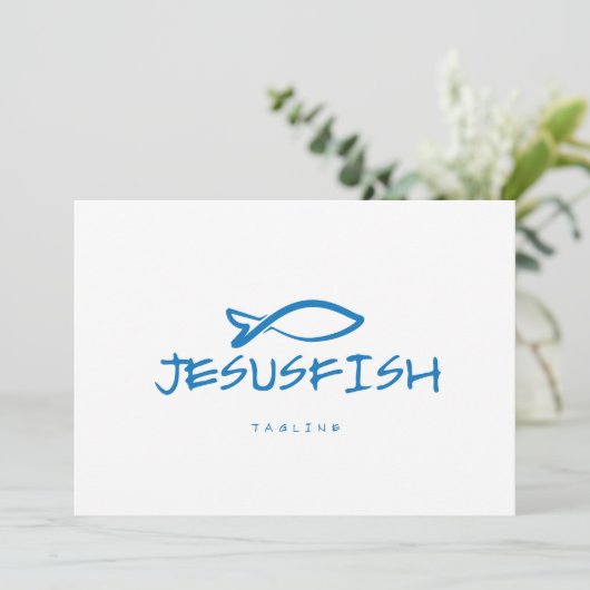Invitation Modèle du logo Jesus FISH (Debout devant)